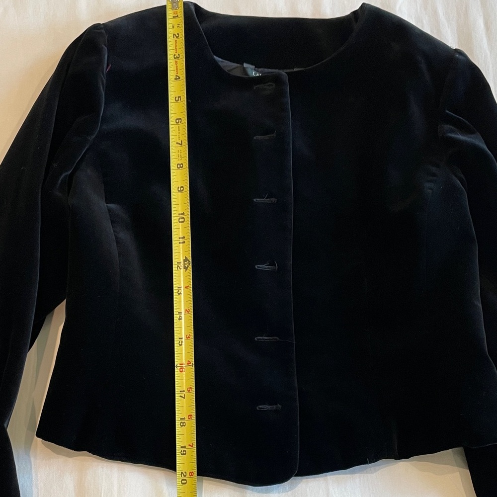 Laura Ashley Black Velvet Women's Blazer, Made in Great Britain - Picture 13 of 15